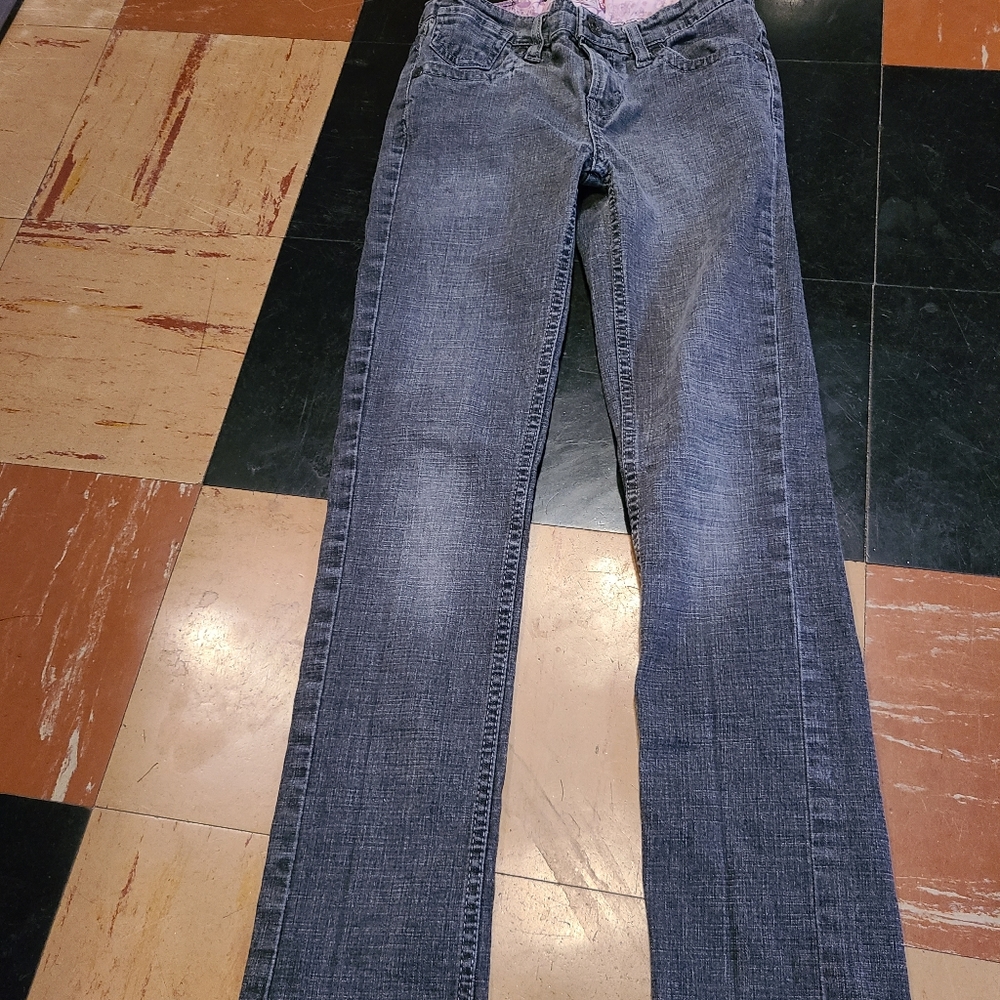 Levi's bootcut jeans denim in a youth girls size 10. Gray heathered EUC